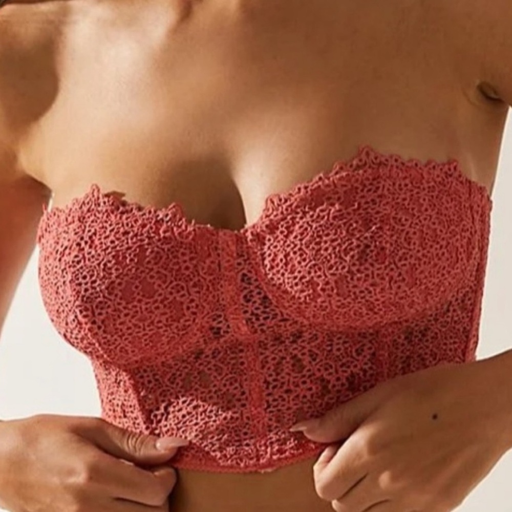 Free people Madi lace corset bra NWOT